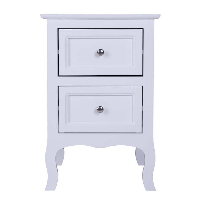 23.62 " Two-Tier Night Table Large Size White/Black