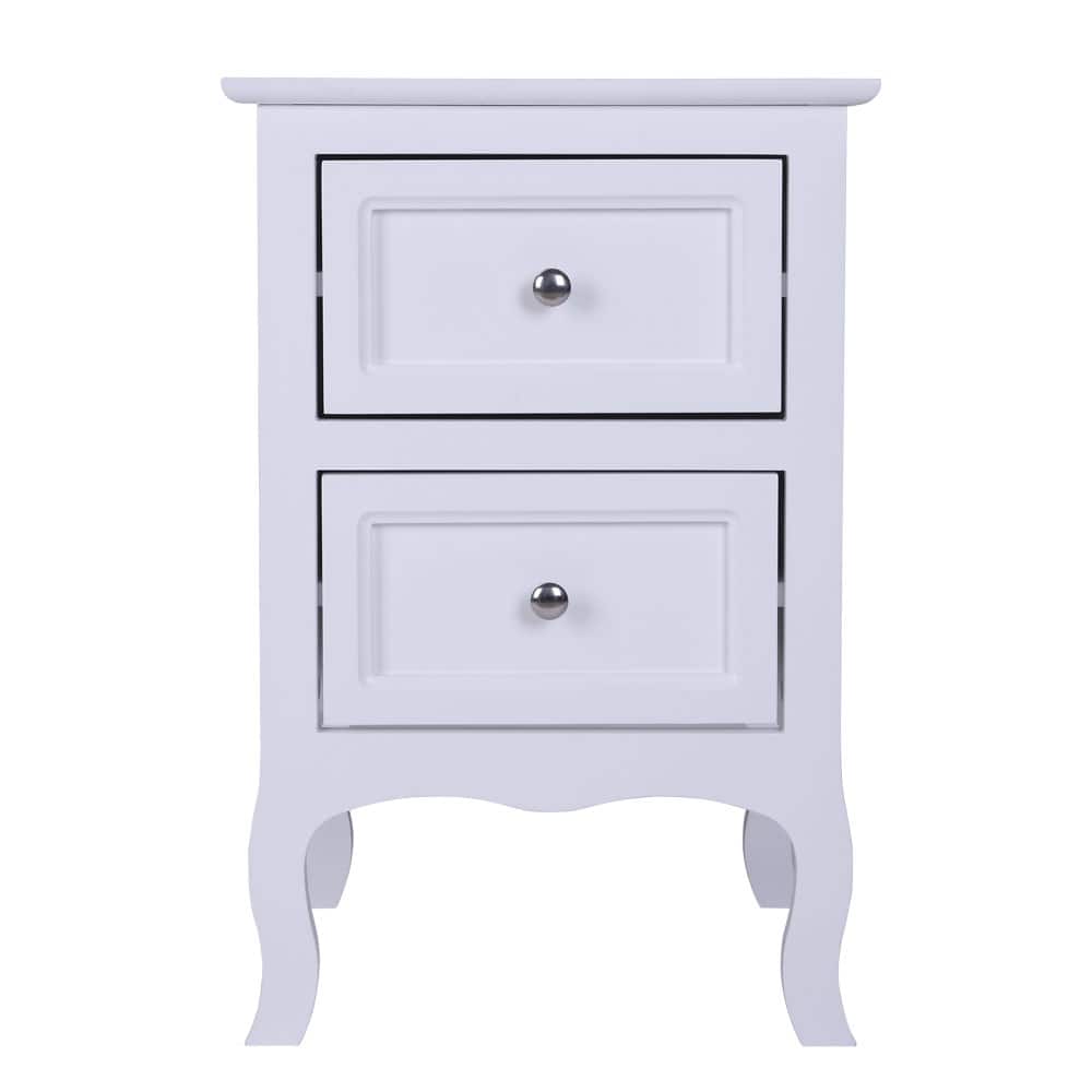 23.62 " Two-Tier Night Table Large Size White/Black