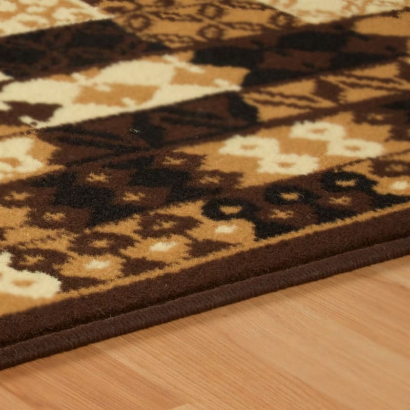Geometric Tile Traditional Indoor Runner or Area Rug by Superior