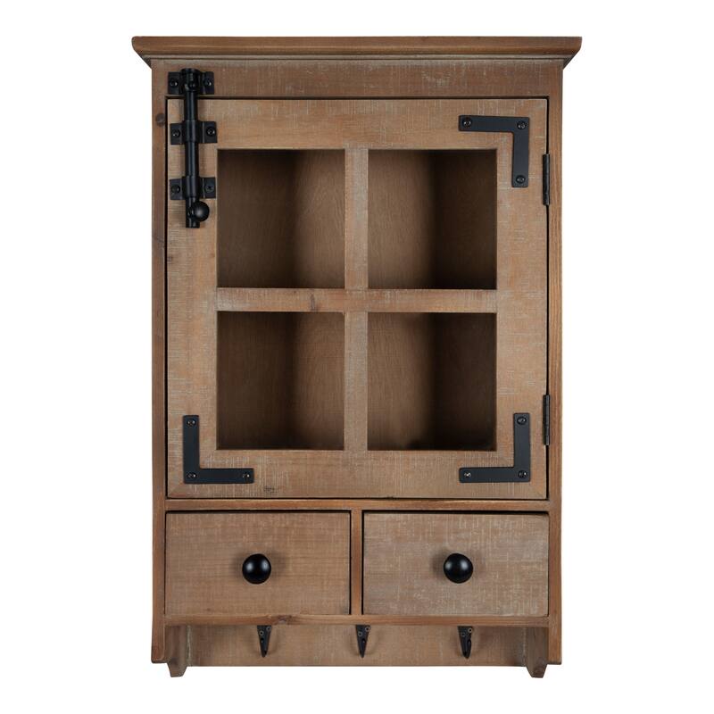 Kate and Laurel Hutchins Decorative Wood Wall Cabinet