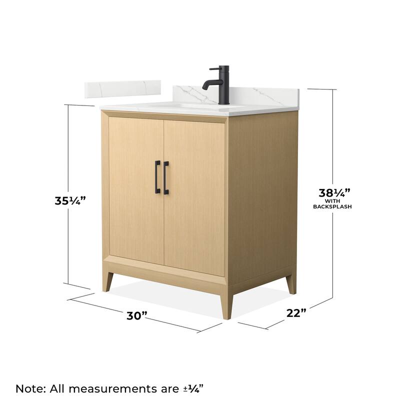 Wyndham Collection WCH7575-30S-QTZ-UNSMXX Janna 30" Free Standing