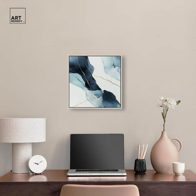 Cerulean Flow I Canvas by Art Remedy