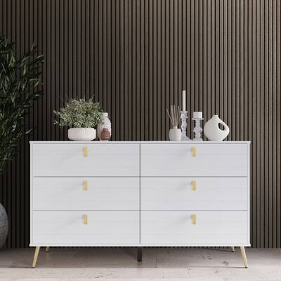 CraftPorch Modern Minimalist Dresser With 6-Drawers