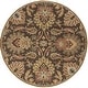 preview thumbnail 62 of 85, Livabliss Caesar Updated Traditional Oriental Area Rug 6' x 6' - Dark Brown - Round