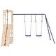 preview thumbnail 3 of 17, vidaXL Swing Set Outdoor Backyard Wooden Playground Equipment for Kids Age 3-8
