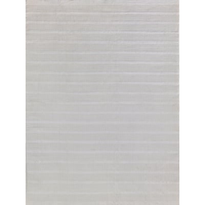 EXQUISITE RUGS Boca Indoor/Outdoor Flatweave PET yarn Light Beige Area Rug.