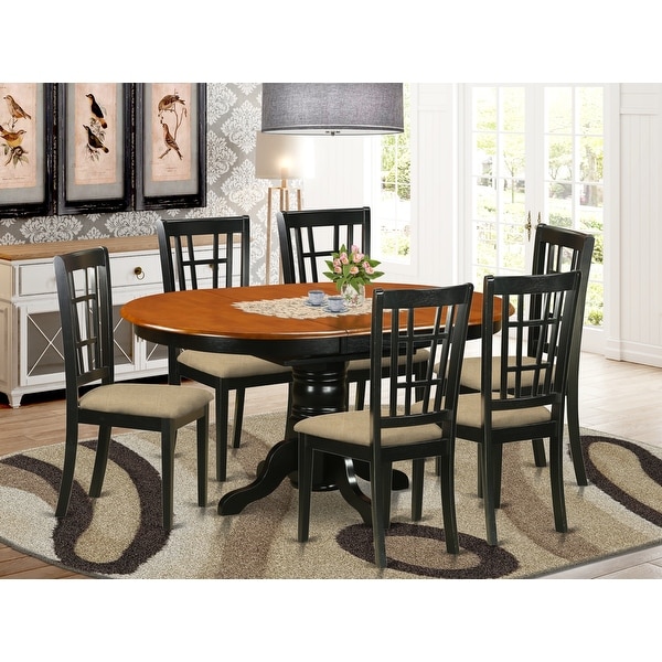 KENI7-BCH 7 PC Kitchen Table set-Dining Table and 6 Wooden Chairs. Opens flyout.