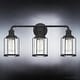 preview thumbnail 4 of 5, Luxury Industrial Chic Bath Vanity Light, 12"H x 24"W, with Urban Loft Style, Natural Black, by Urban Ambiance
