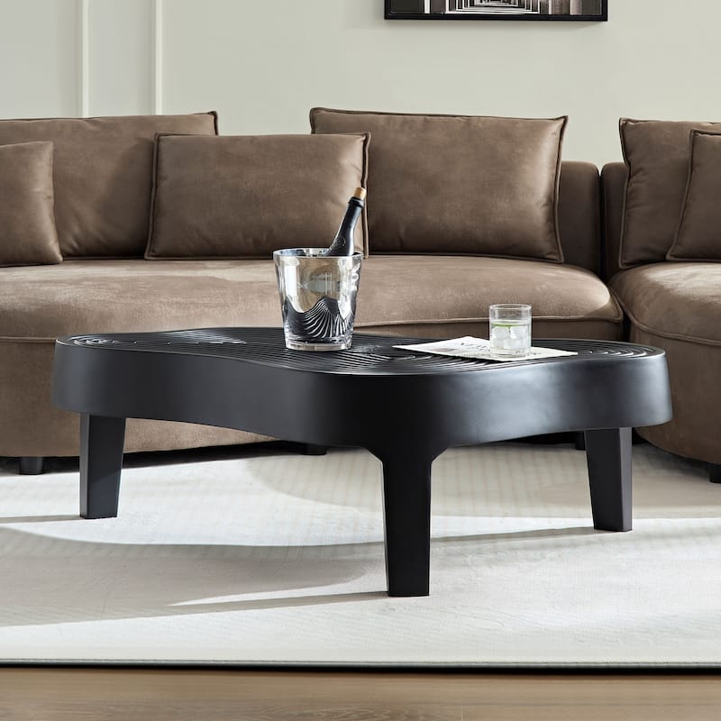 Fiberglass Sofa Table Center Table - Black