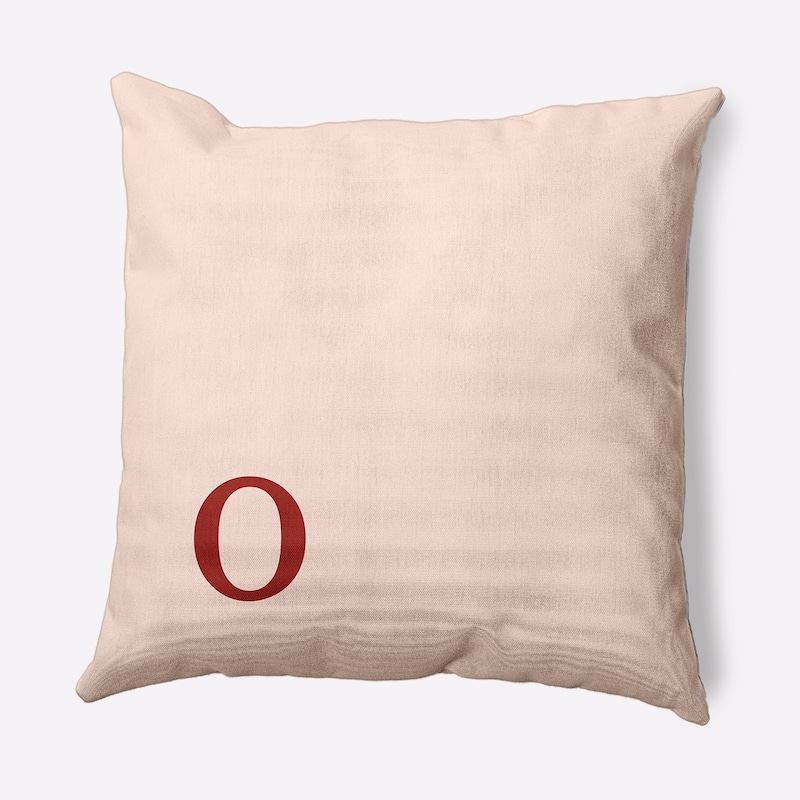 Modern Monogram Decorative Throw Pillow - 18" x 18" - o