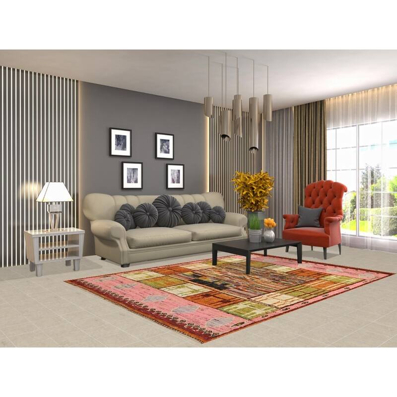 Moroccan Tribal Oriental Area Rug Handmade Bedroom Wool Carpet - 5'8" x 7'11"