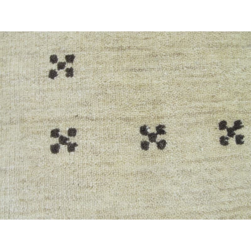 Home Decor EORC Handmade Wool Lori Baft Rug, Beige Luxurious & Timeless Area Rug for Adding Sophistication and Comfort to Your
