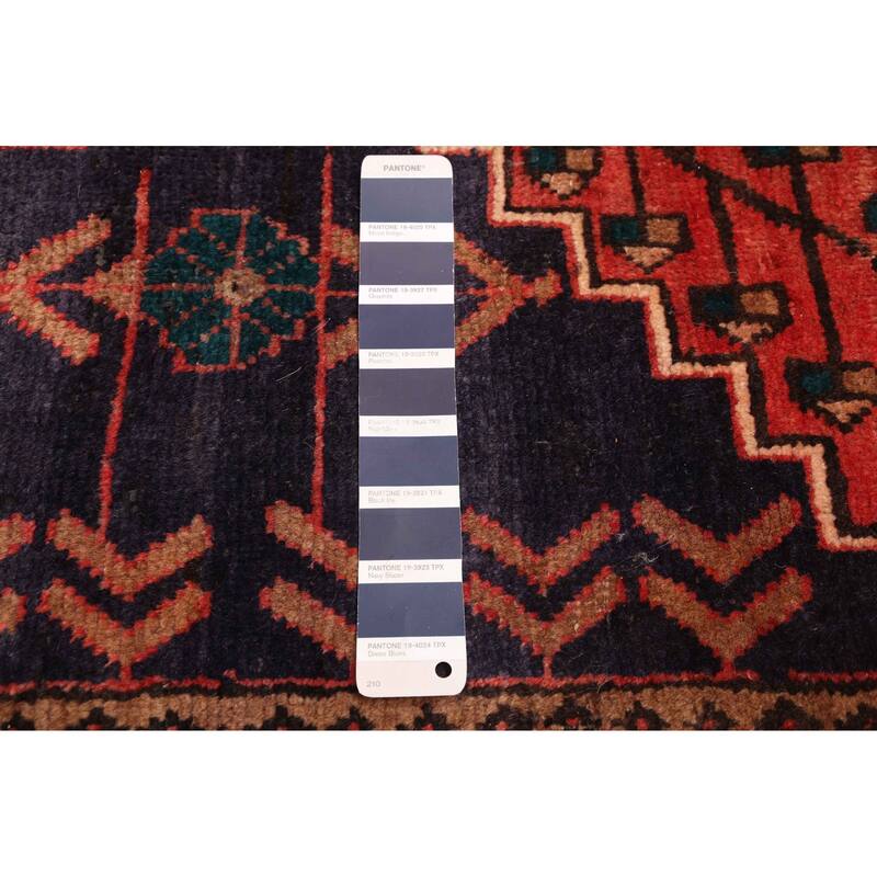 ECARPETGALLERY Hand-knotted Konya Anatolian Dark Navy, Red Wool Rug - 3'3 x 9'10