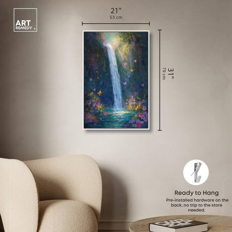 Hidden Falls II Canvas by Art Remedy