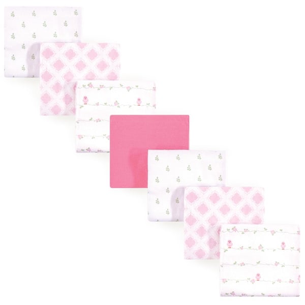 slide 1 of 1, Luvable Friends Baby Girl Cotton Flannel Receiving Blankets, Bird 7-Pack, One Size - Bird 7-Pack - One Size Bird 7-Pack - One Size