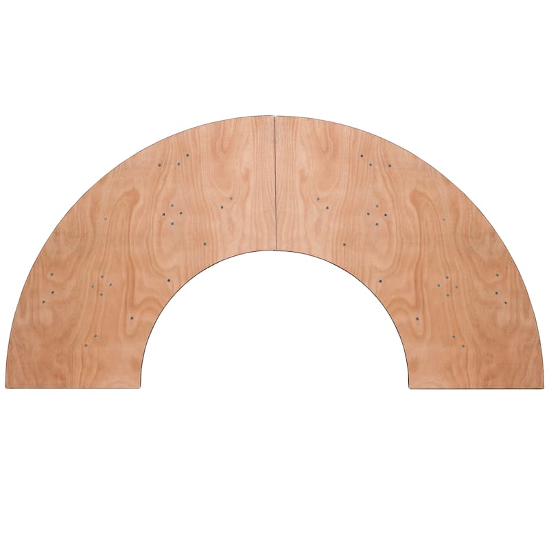 4-foot Serpentine Wood Folding Banquet Table - 24"W x 48"D x 30.25"H - 24"W x 48"D x 30.25"H