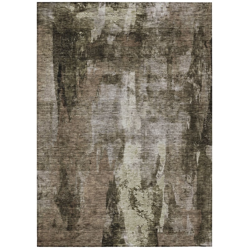 Machine Washable Indoor/ Outdoor Contemporary Chantille Rug