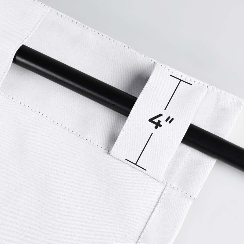 Superior Solid Machine Washable Room Darkening Curtains with Back Tabs, Set of 2