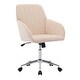 preview thumbnail 6 of 20, Home Office Chair with Back and Wheels, Ergonomic Swivel Study Desk Chair, Adjustable Height Computer Task Chair - N/A