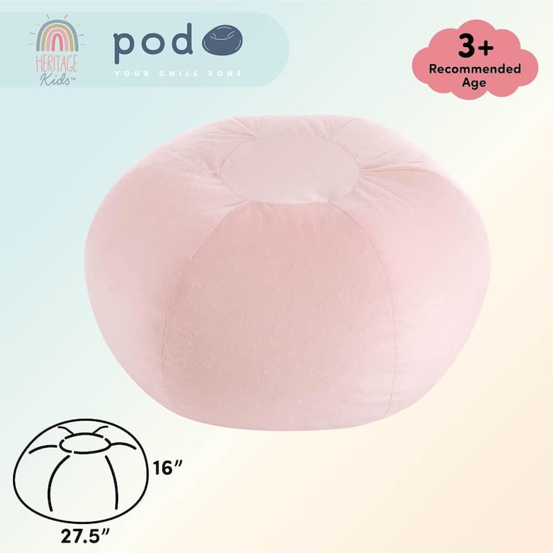 Heritage Kids Pod Round Back Kids Bean Bag Chair