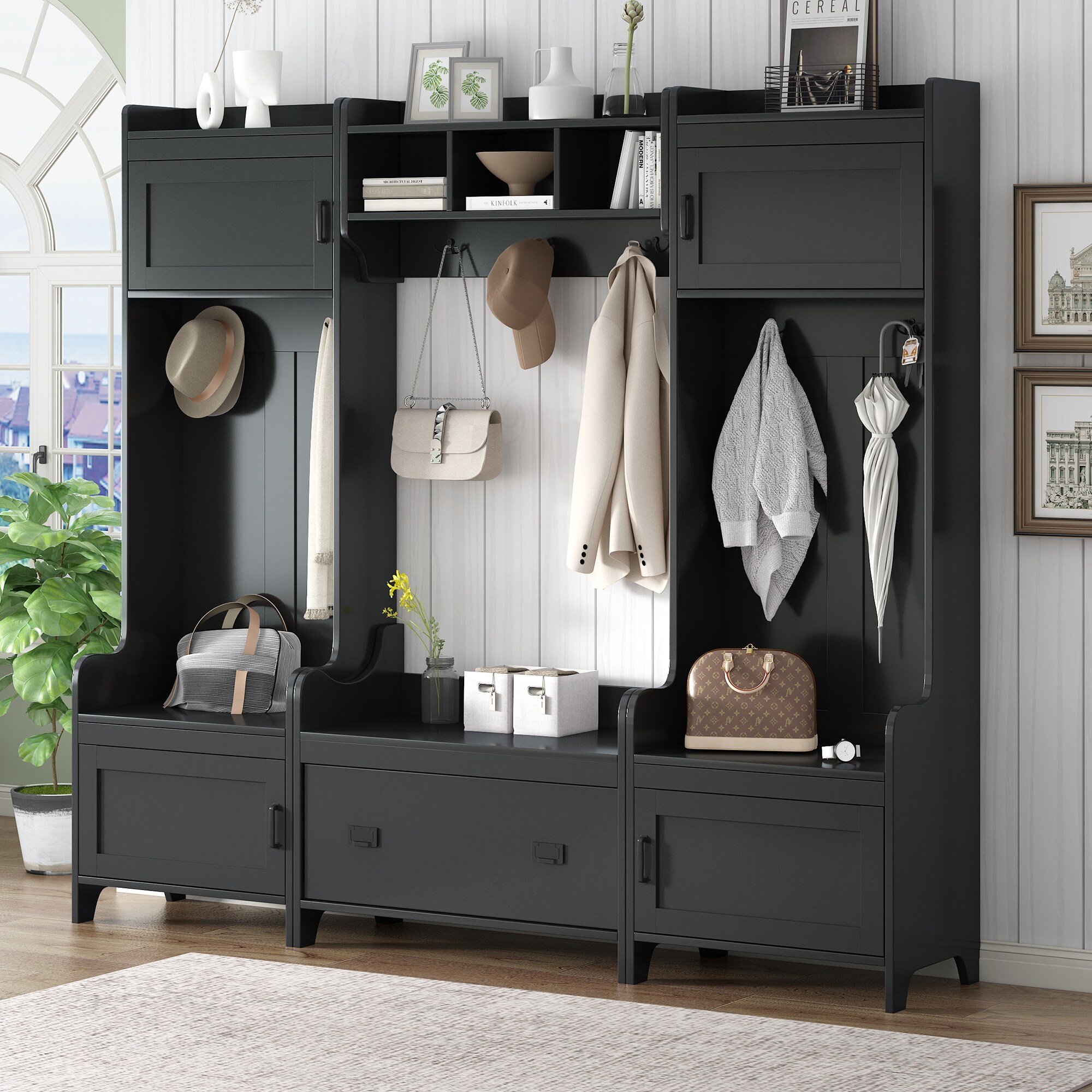 Hall tree storage bench ikea on sale