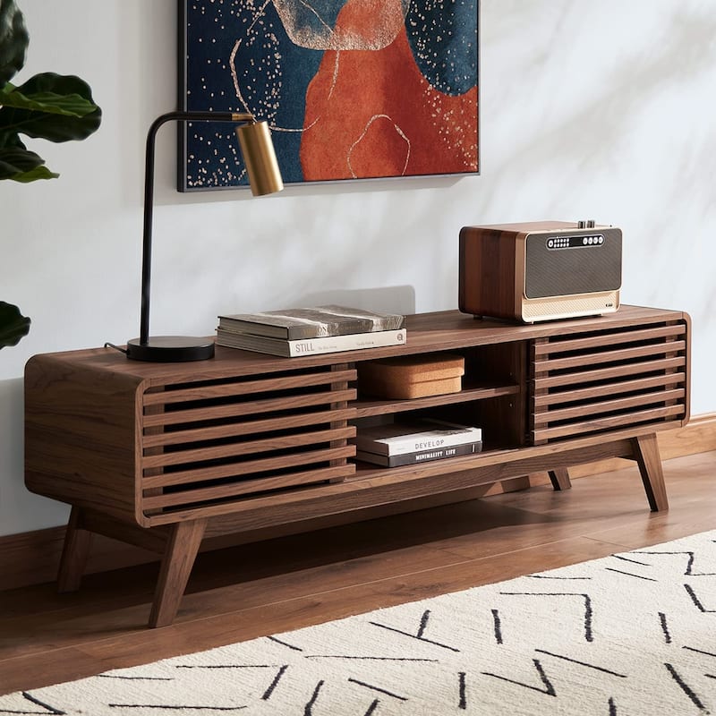 Mopio Ensley 59" Mid-Century Modern TV Stand - Walnut
