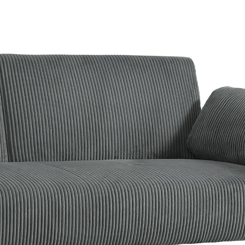 73.3" Wide Modern Corduroy Convertible Sleeper Sofa 3-position Loveseat