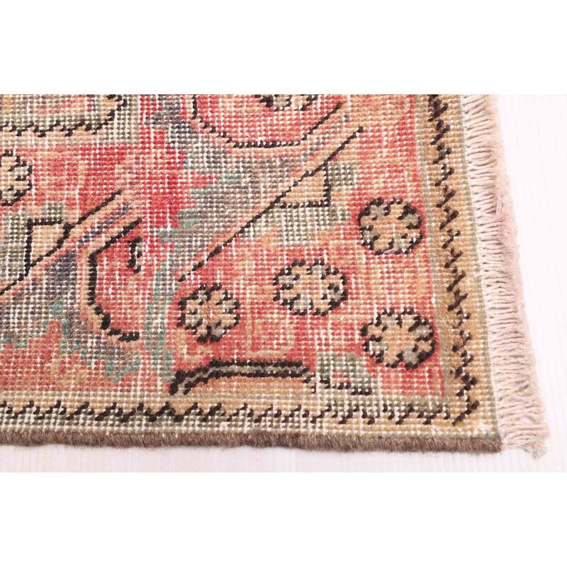 ECARPETGALLERY Hand-knotted Antalya Vintage Light Red Wool Rug - 8'11 x 12'7