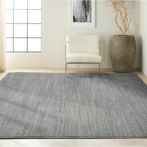 Calvin Klein Ridge Modern High Low Ribbed Area Rug