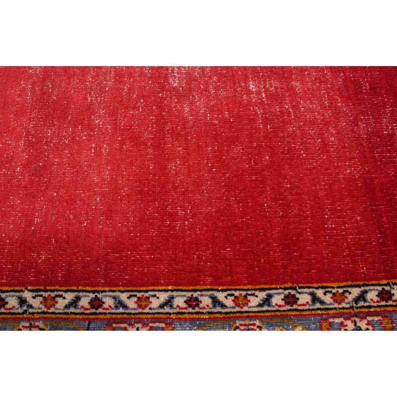 ECARPETGALLERY Hand-knotted Antalya Vintage Red Wool Rug - 3'1 x 12'0