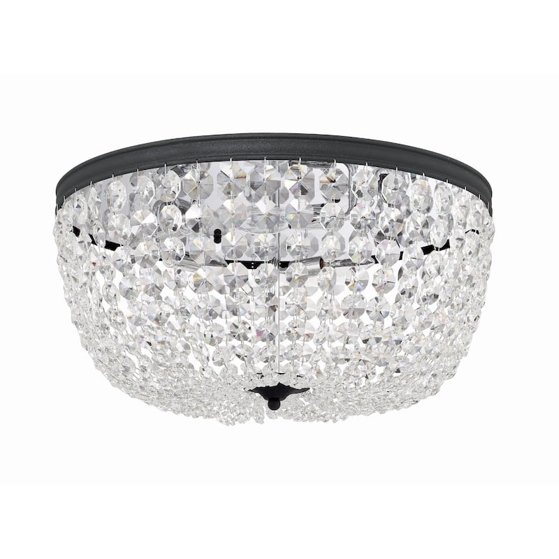 Nola 5 Light Black Forged Ceiling Mount - 20"W x 10"H