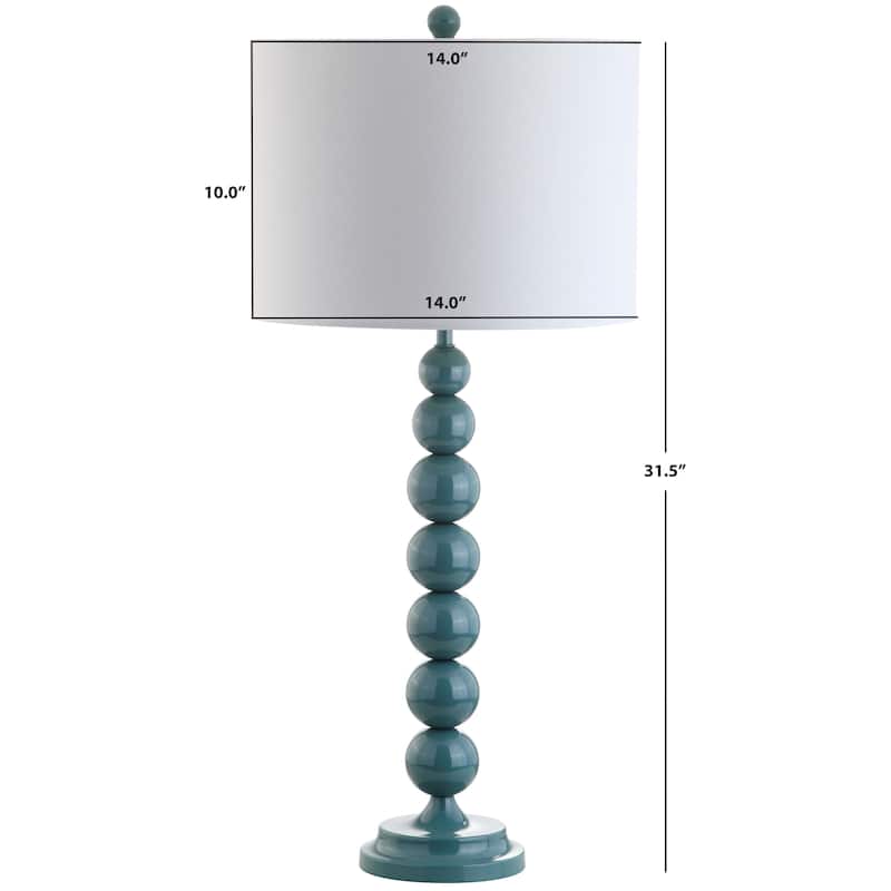 SAFAVIEH Lighting Mechelle 31-inch Stacked Ball White Table Lamp (Set of 2) - 14"x14"x31.5" - 14Wx14Dx32H