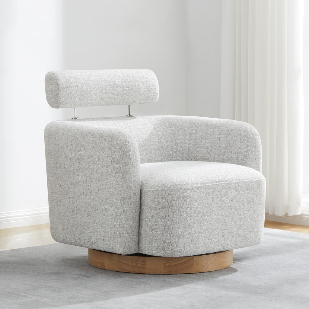 Spruce & Spring Ray Modern Swivel Accent Barrel Chairs