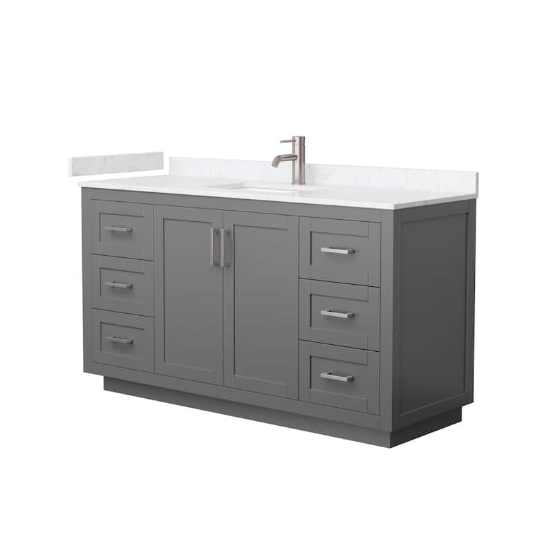 Wyndham Collection Miranda 60" Free Standing Single Basin Vanity Set