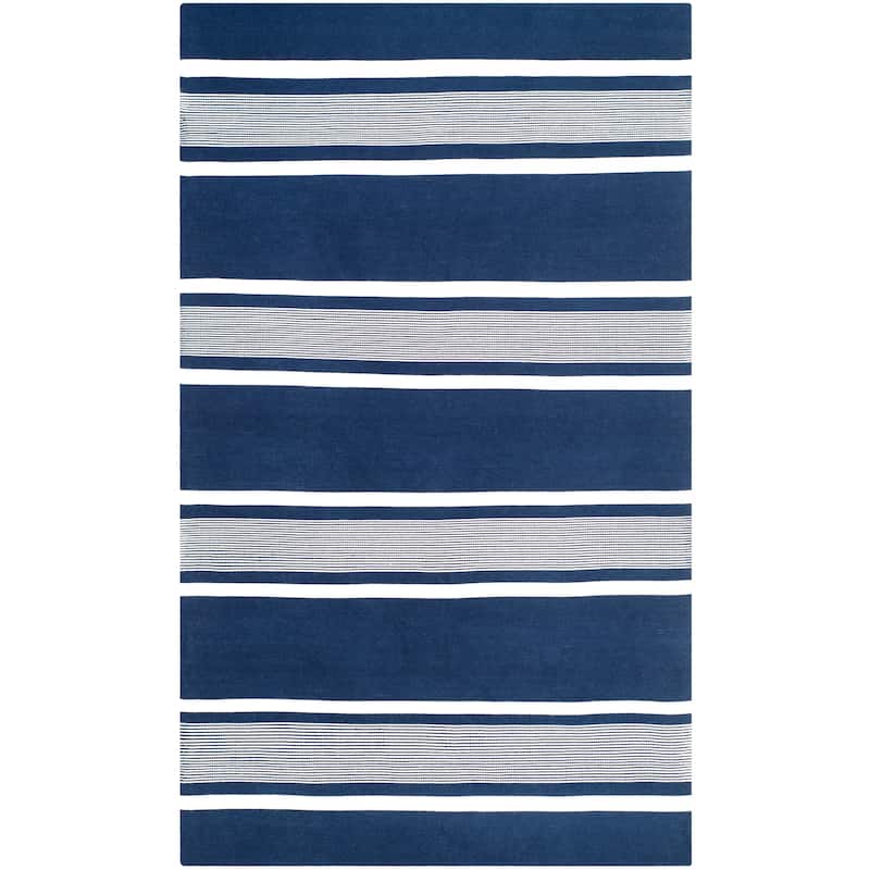 Lauren Ralph Lauren Hanover Stripe Nautical & Coastal Polyester Rug - 6' x 9' - Navy