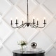 preview thumbnail 4 of 30, Nola 34.75" 6-Light Bohemian Farmhouse Iron LED Chandelier, by JONATHAN Y