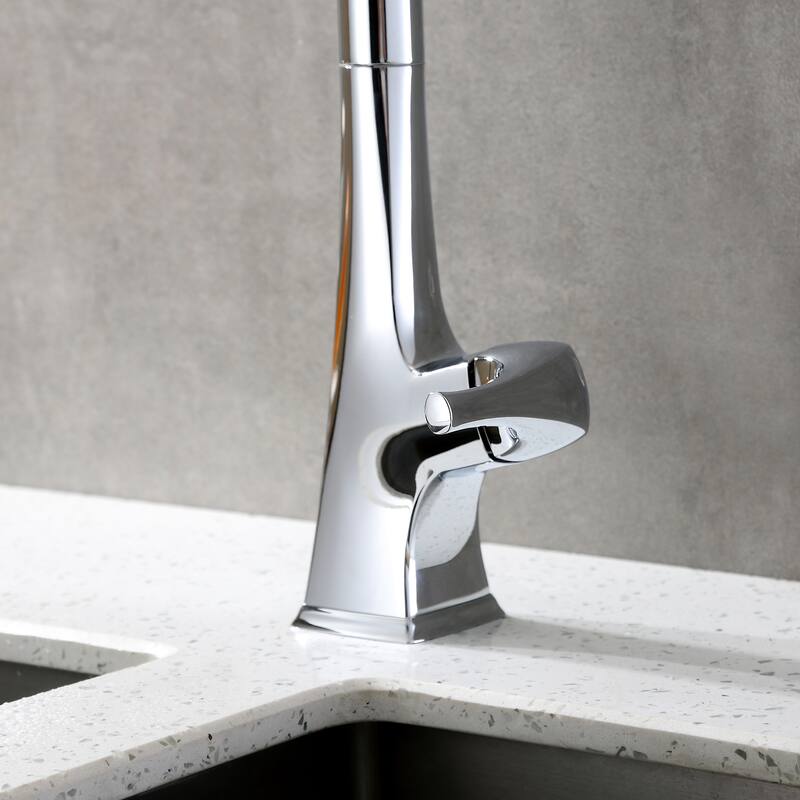 Luxier KTS20 Single Handle Pull Down Sprayer Kitchen Faucet