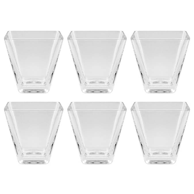 Glass Dessert Square Bowls - 3.5" Oz. - Set of 6- Majestic Gifts Inc. - 2.5" Square