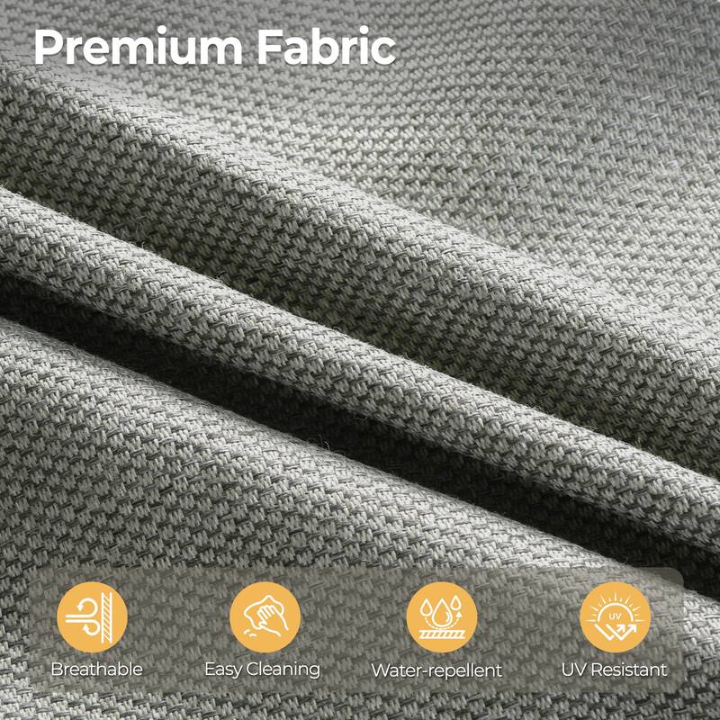 HOOOWOOO 9-piece Wicker Patio Furniture Swivel Rocking Chair Set with Fire Pit