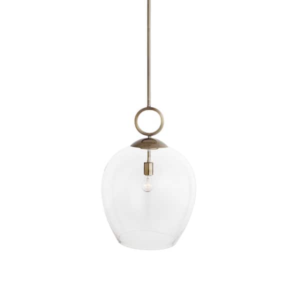 slide 2 of 5, Uttermost Calix Single Light 15-3/4" Wide Pendant Aged Brass