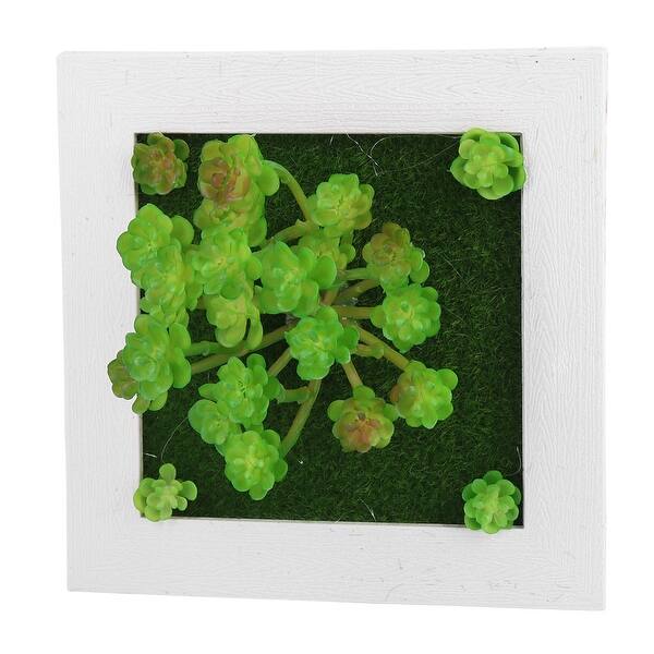 Shop Wall Decor Plastic Square Table Top Artificial Plant Frame