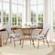 Option White & Gray Rattan/Natural Frame