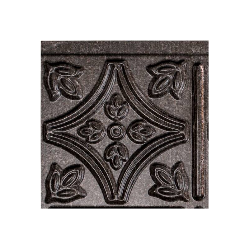 FASÄDE Traditional Style 1 Decorative Vinyl Backsplash Panel - 6x6 Inch Sample - Smoked Pewter