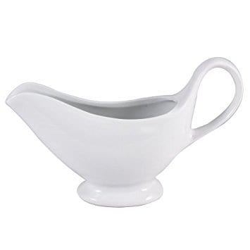 Palais Dinnerware® Porcelain Easy Pour Gravy Sauce Boat - White - 8 Oz