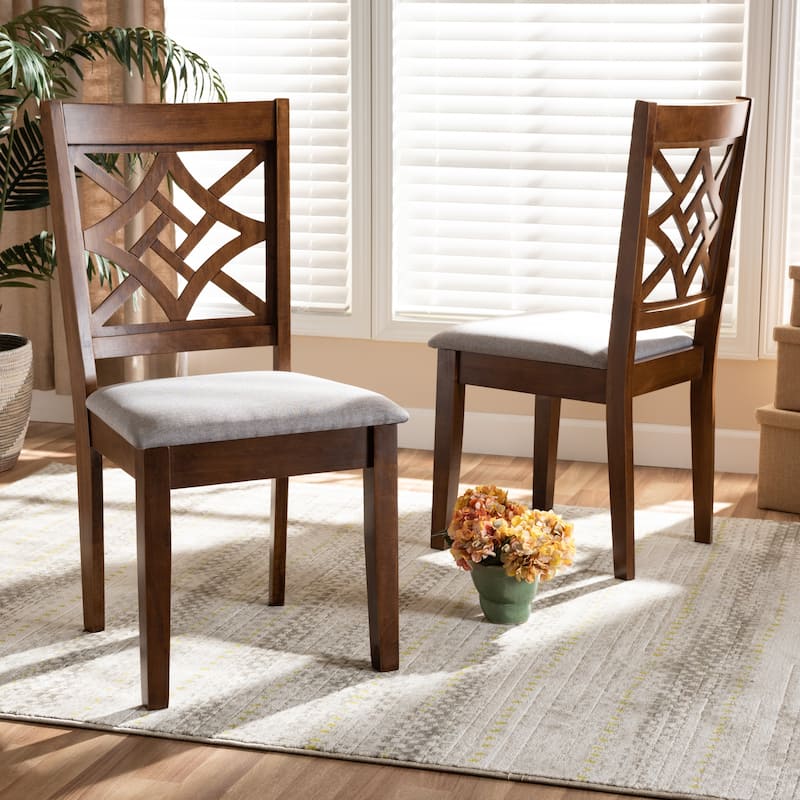 Nicolette Modern and Contemporary Transitional 2-PC Dining Chair Set