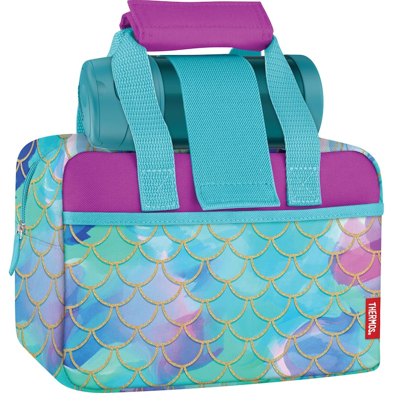 Thermos Kid's Mermaid Lunch Duffle Bag and Bottle Set - Mermaid/Teal