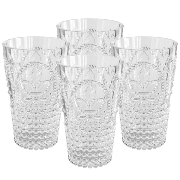 Elle Decor Acrylic 25 oz. Water HiBall Tumblers, Set of 4 - Clear - Bed Bath  & Beyond - 37864786