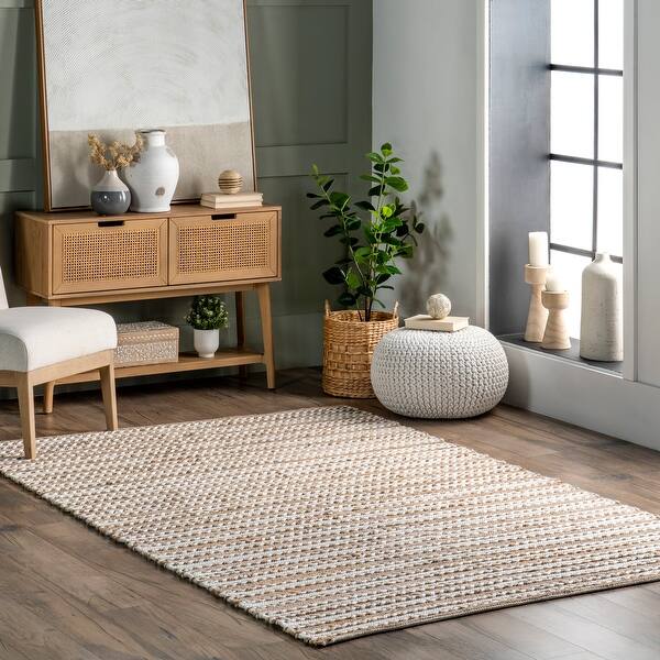 Angelique Rugs Nuloom Angelique Casual Striped Jute Blend Area Rug - Bed Bath & Beyond ...