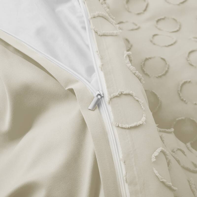 Stylish Full Polyester Clipped Geometric Duvet Cover & Pillowcase Set
