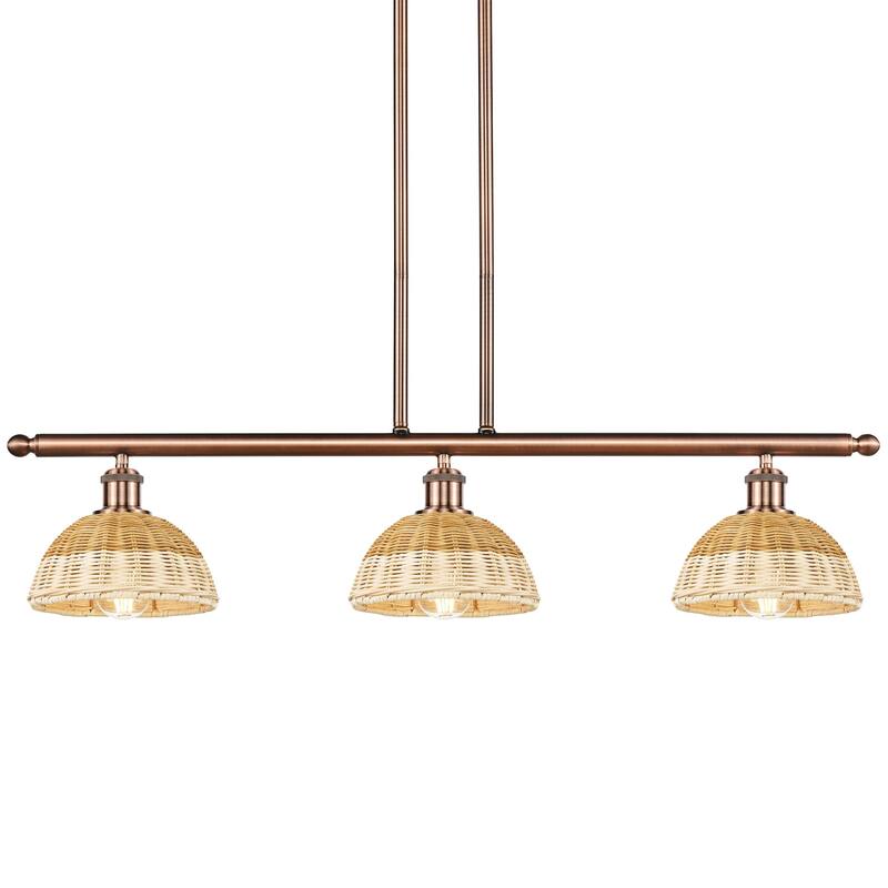 Innovations Lighting 516-3I-8-36 Bristol Natural II Linear Bristol - Antique Copper / Natural